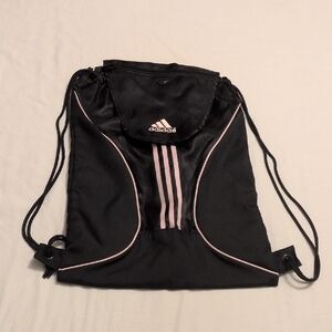 Adidas Black and Pink Sports Sack